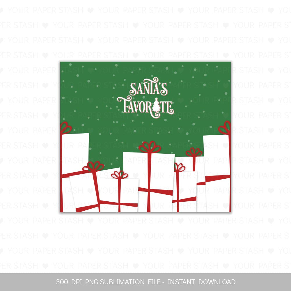 Red Green Santa's Favorite Skinny Tumbler Sublimation PNG