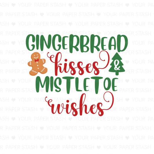 Gingerbread Kisses Christmas Sublimation PNG Design