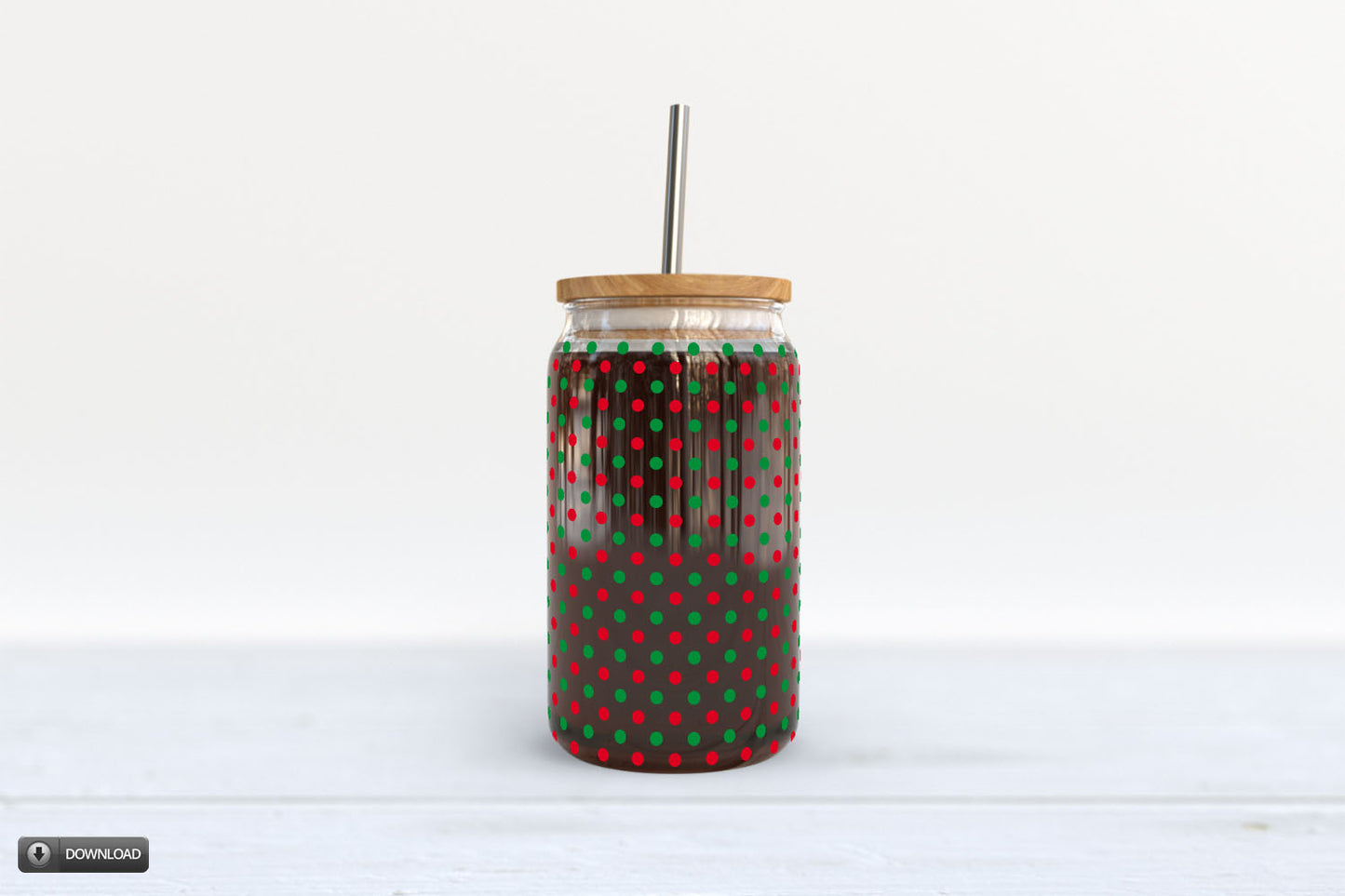 Gingerbread Sublimation PNG Design for Glass Beer Can Jars