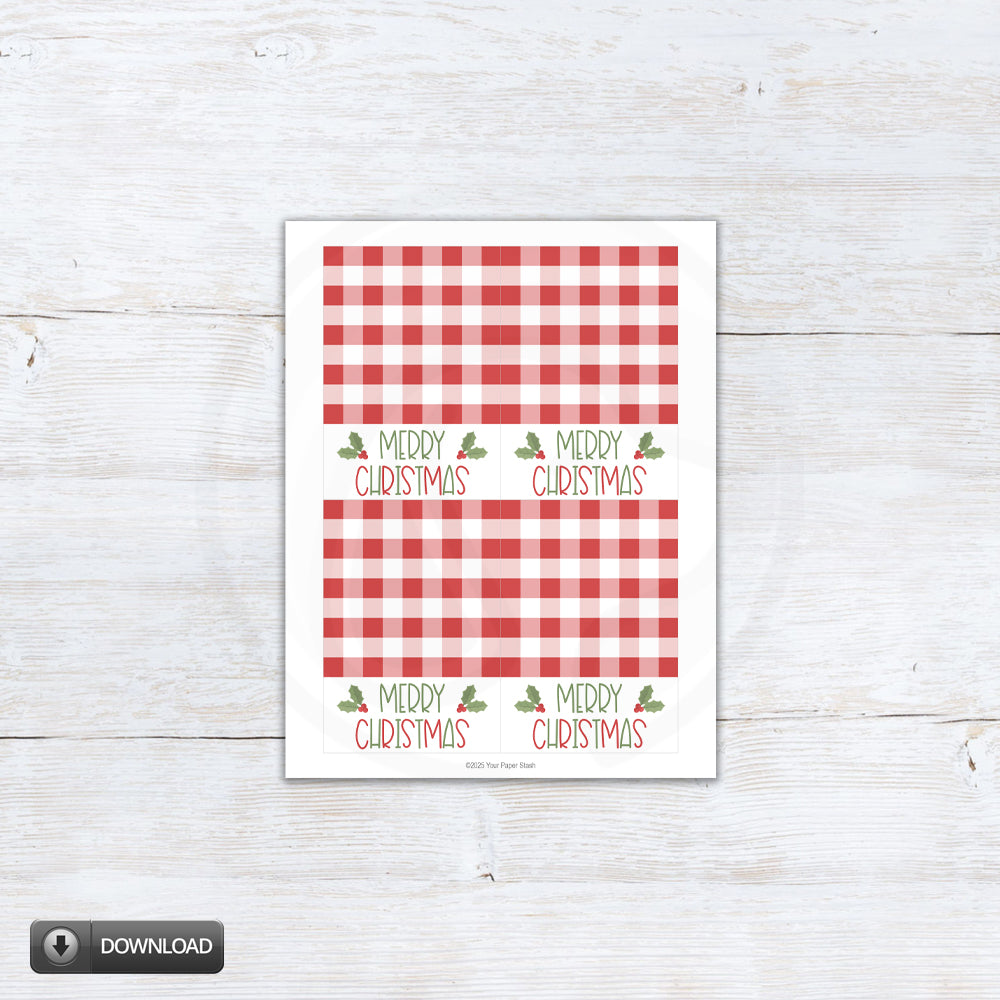 Christmas cookie card backers for packaging - 2 sizes download #yourpaperstash