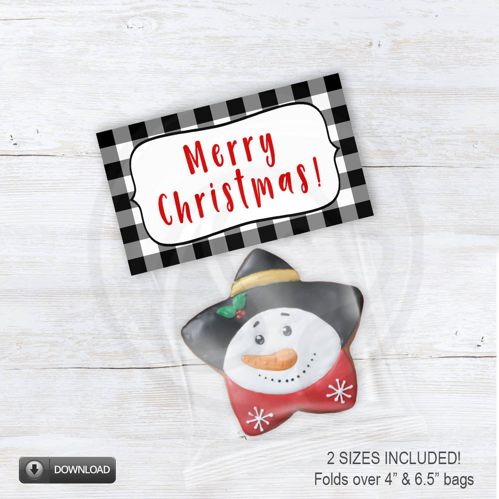 Christmas treat bag toppers - printable download - 2 sizes #yourpaperstash