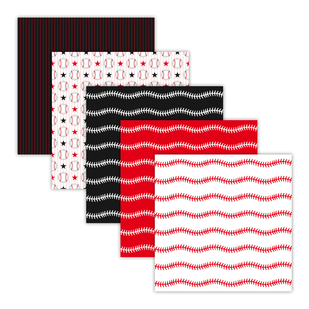 baseball threads seamless patterns, baseball scrapbook pages