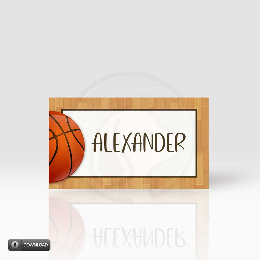 printable sports tent cards for basketball parties