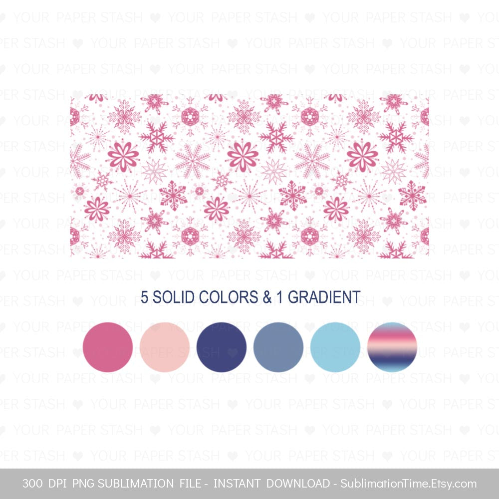 Princess Snow Snowflake 16oz Soda Can Glass Jar Wrap Sublimation Design