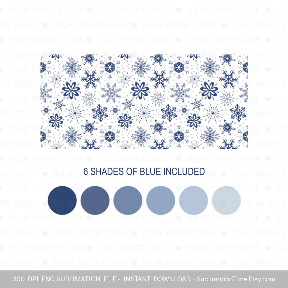 Winter Snowflake Beer Soda Can Glass Jar Wrap Sublimation