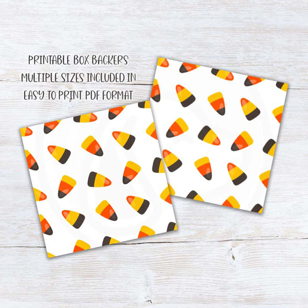 printable candy corn cookie card backers and tags