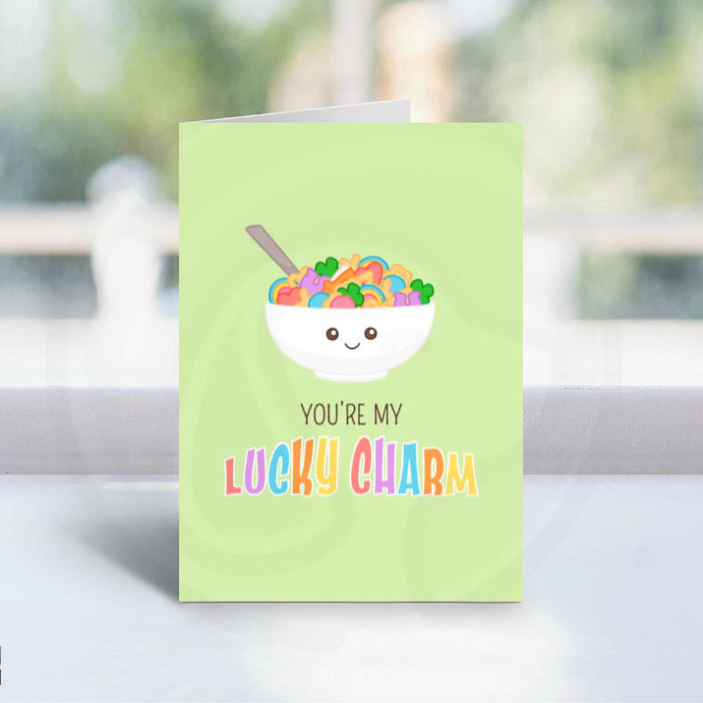 St Patricks Day Lucky Pun Greeting Card for Teachers Children Boyfriend Girlfriend
