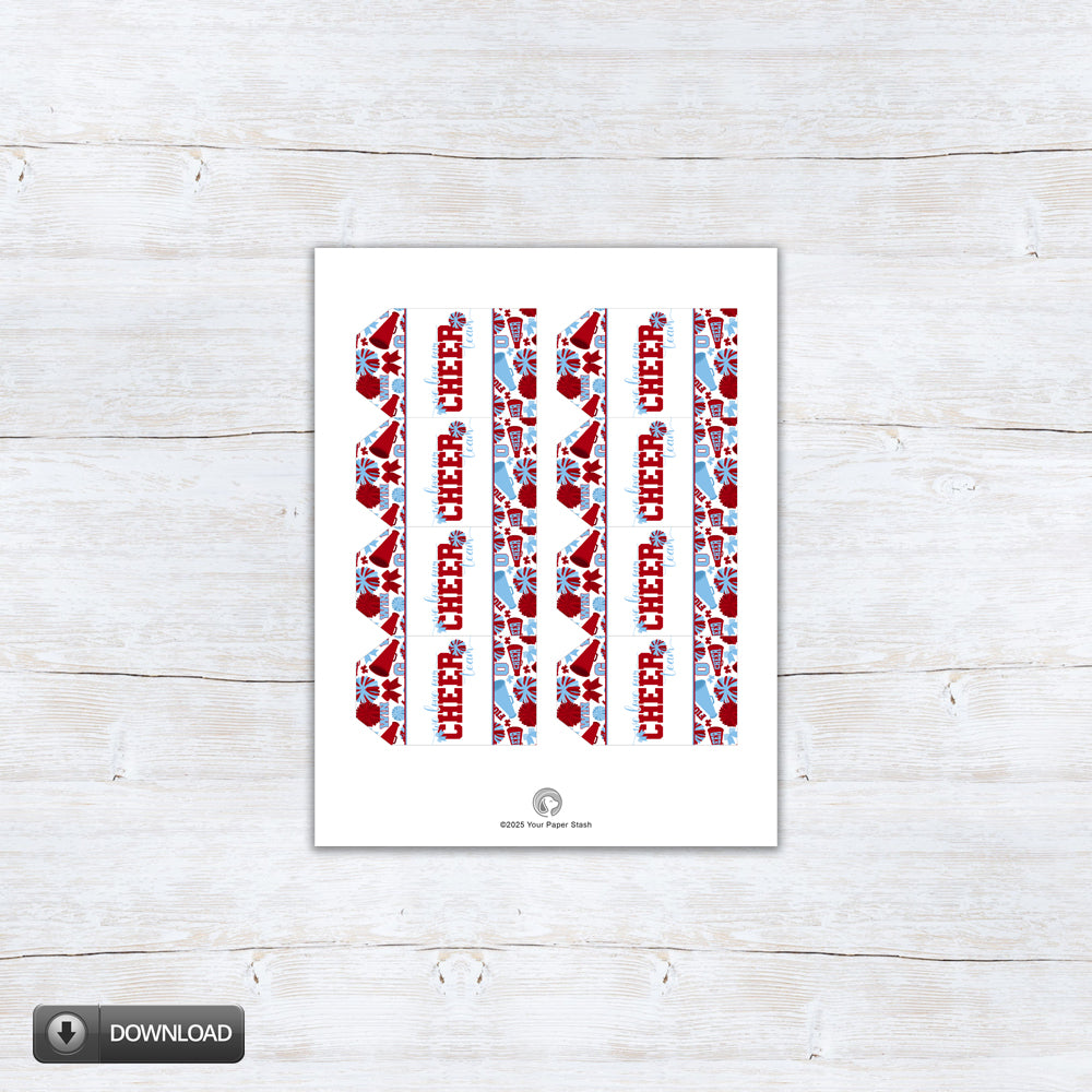 we love our cheer team printable gift tags for snack bags and competitions
