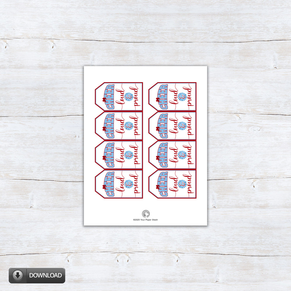 high school cheer tryout gift tags