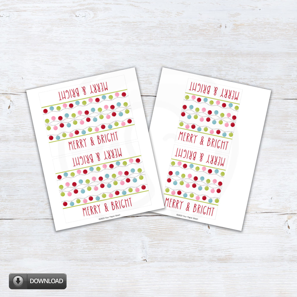 fun festive Christmas party favor treat bag toppers