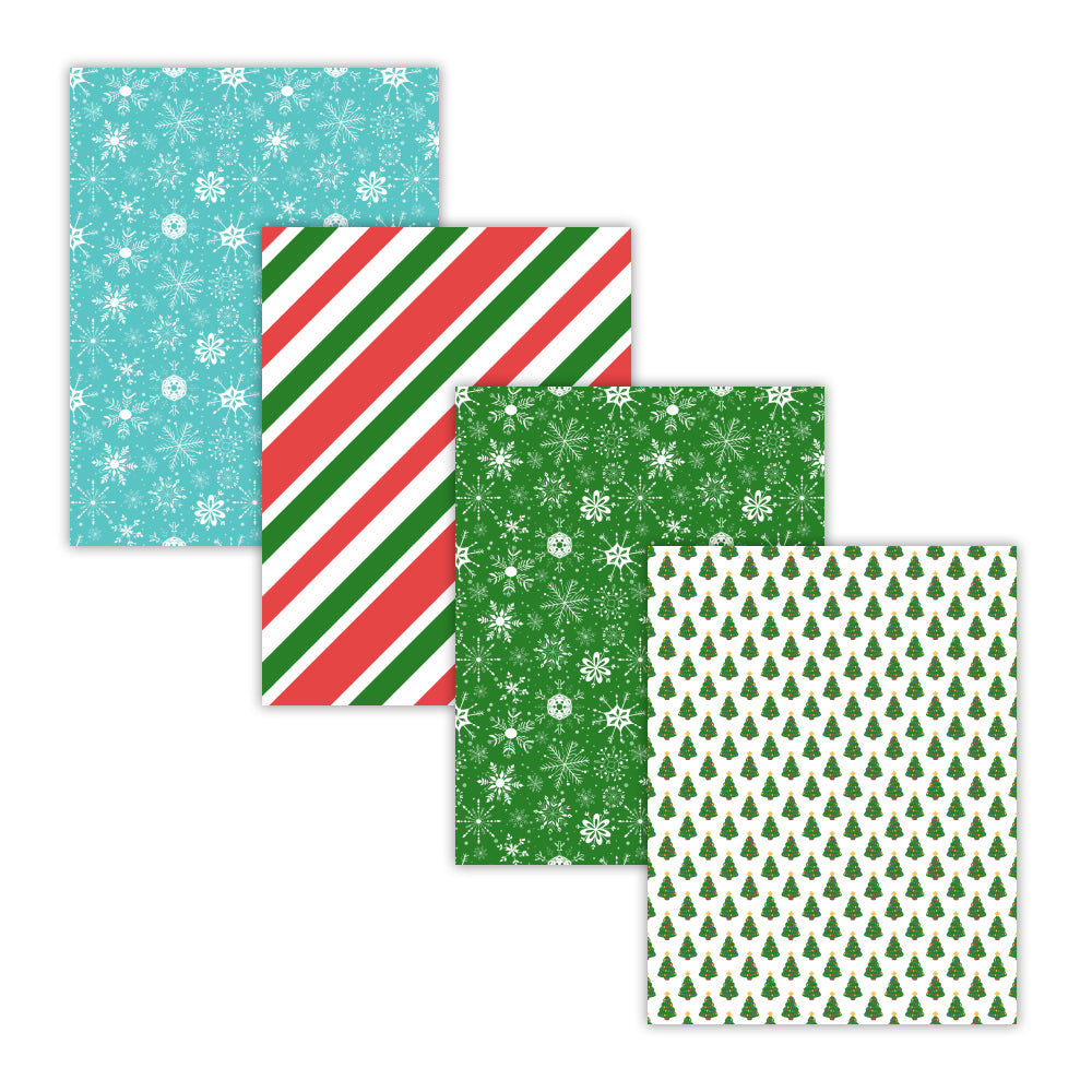 Printable Christmas Santa Snowmen Digital Papers