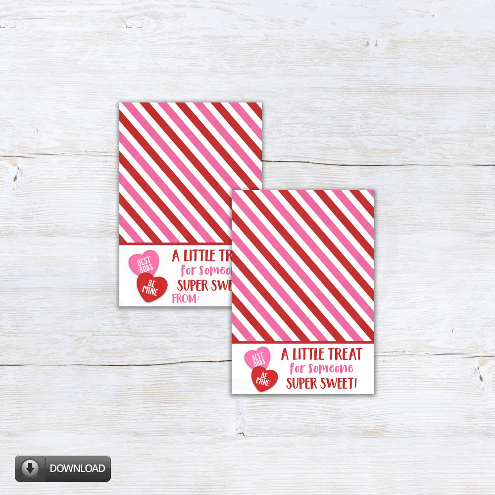 Valentine's Day Printable Cookie or Note Cards