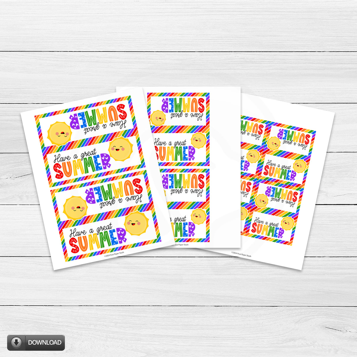 printable last day of school treat candy cookie bag topper