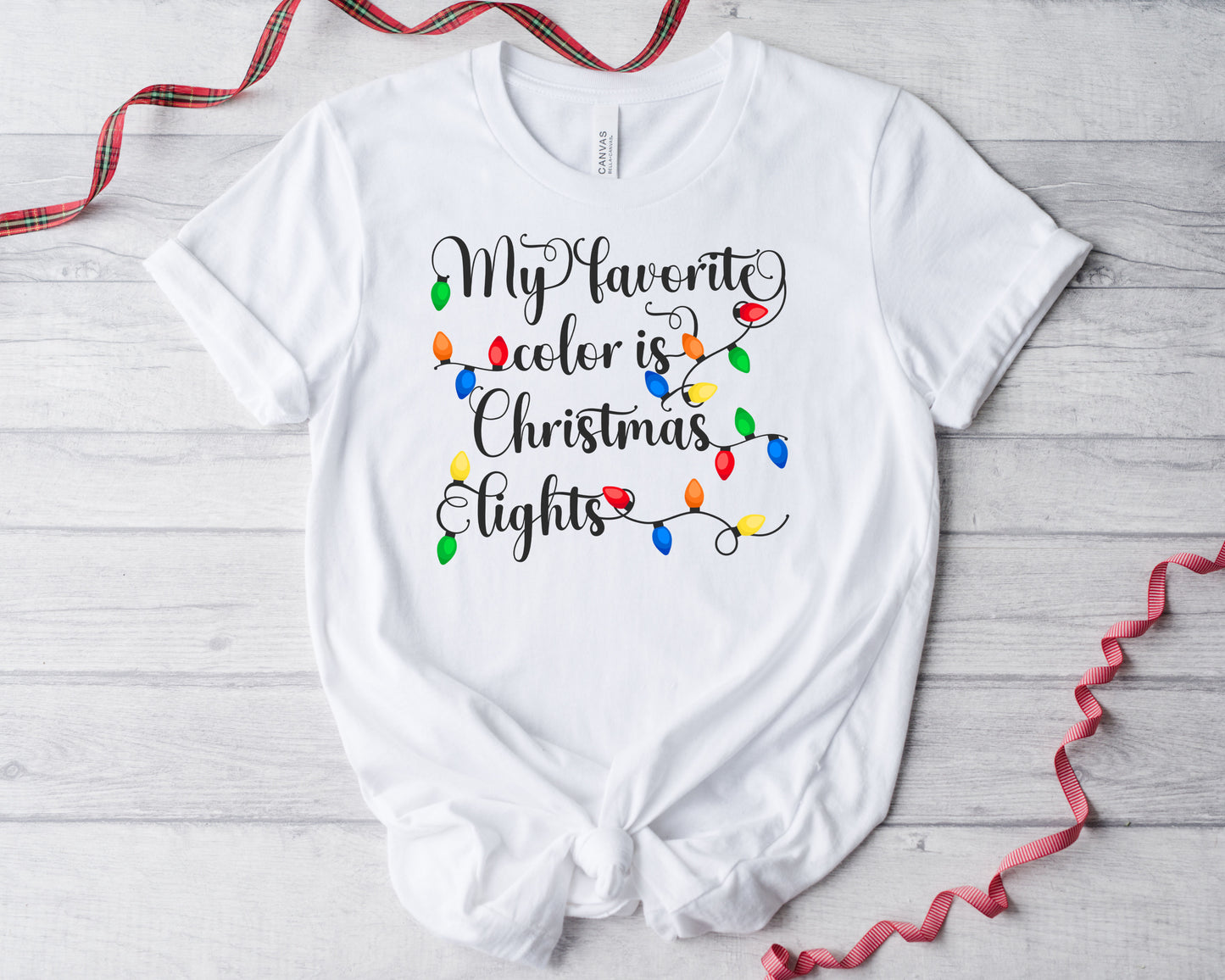 Christmas Lights Favorite Color Sublimation PNG