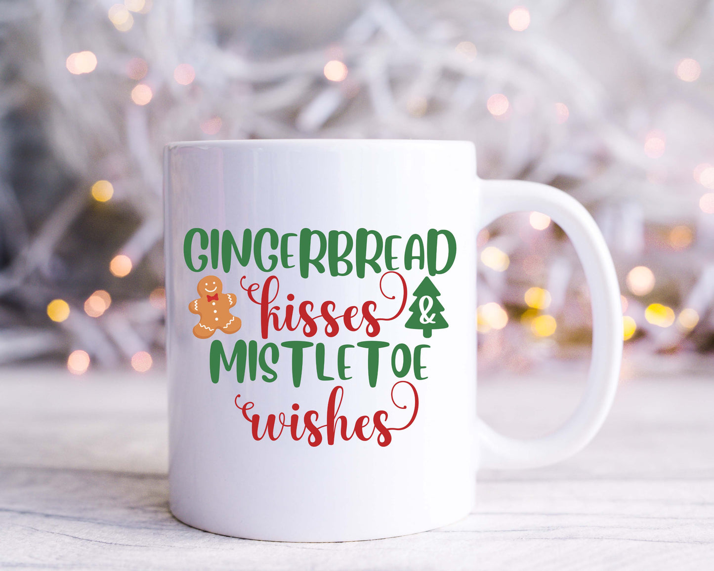 Gingerbread Kisses Christmas Sublimation PNG Design
