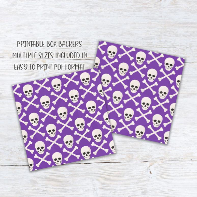 skull and crossbones cookie box backers