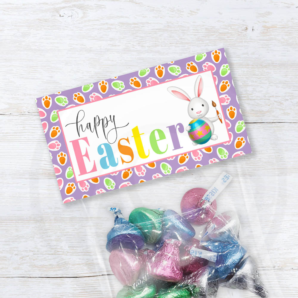 printable Easter bunny treat bag toppers for cookie candy and snack bags