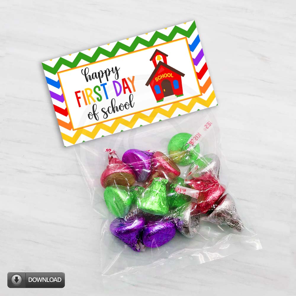 Rainbow First Day of School Printable Bag Toppers