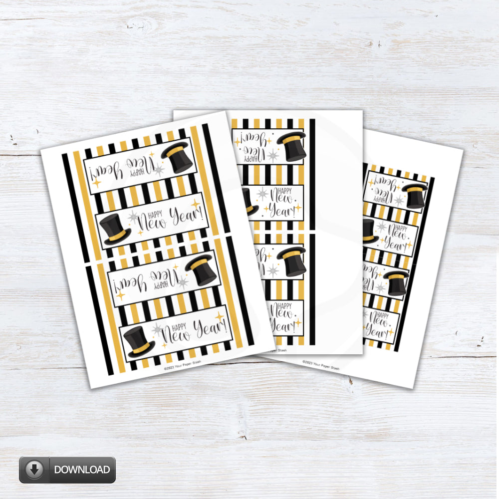new year treat bag toppers printable download