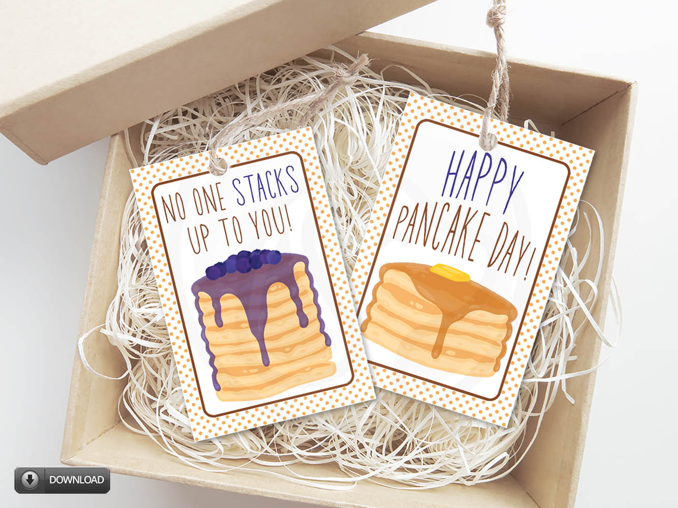printable pancake pun gift tags