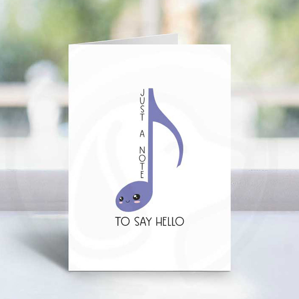 just a note thinking about you printable greeting card