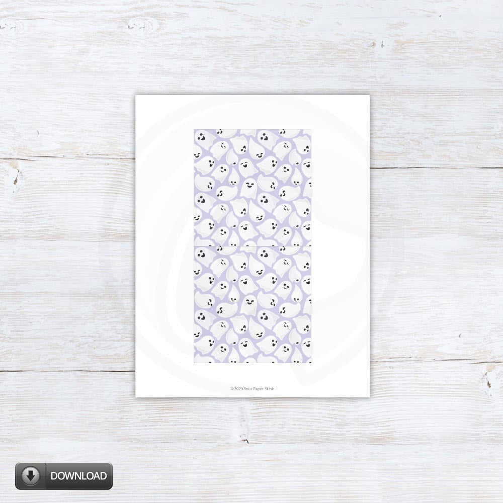 4.25x4.25 halloween ghost boo cookie cards or box liners printable instant download