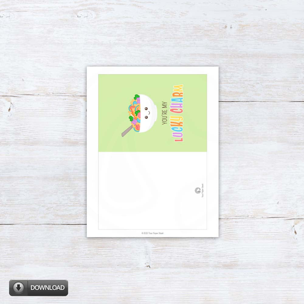 St Patricks Day Lucky Pun Greeting Card for Teachers Children Boyfriend Girlfriend