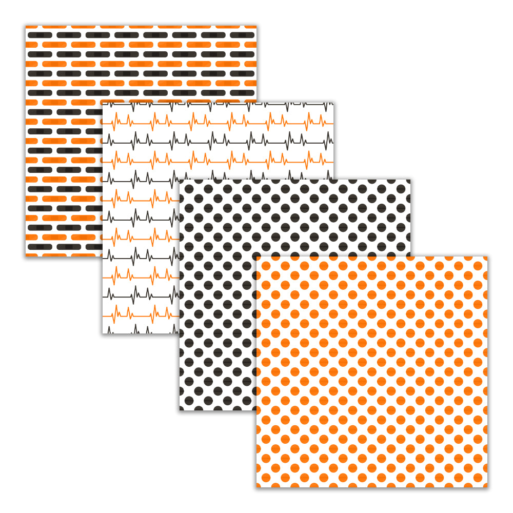 Seamless Halloween Nurse Doctor Digital Paper Backgrounds