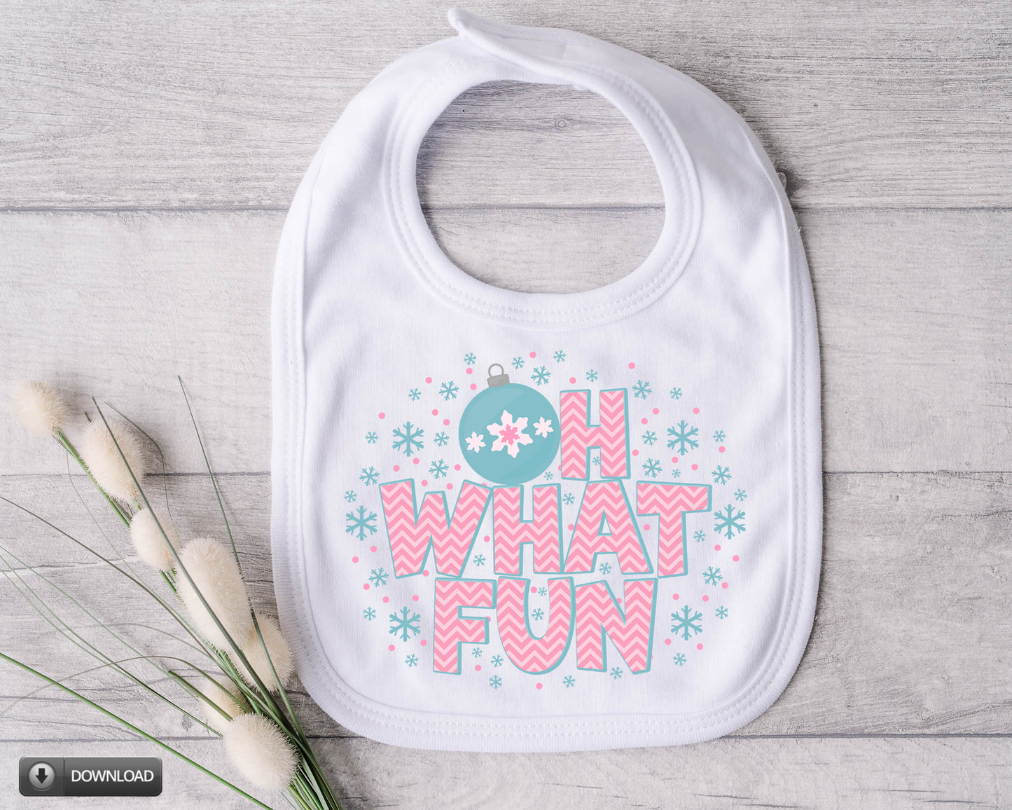 Oh What Fun Retro Christmas Sublimation PNG Design