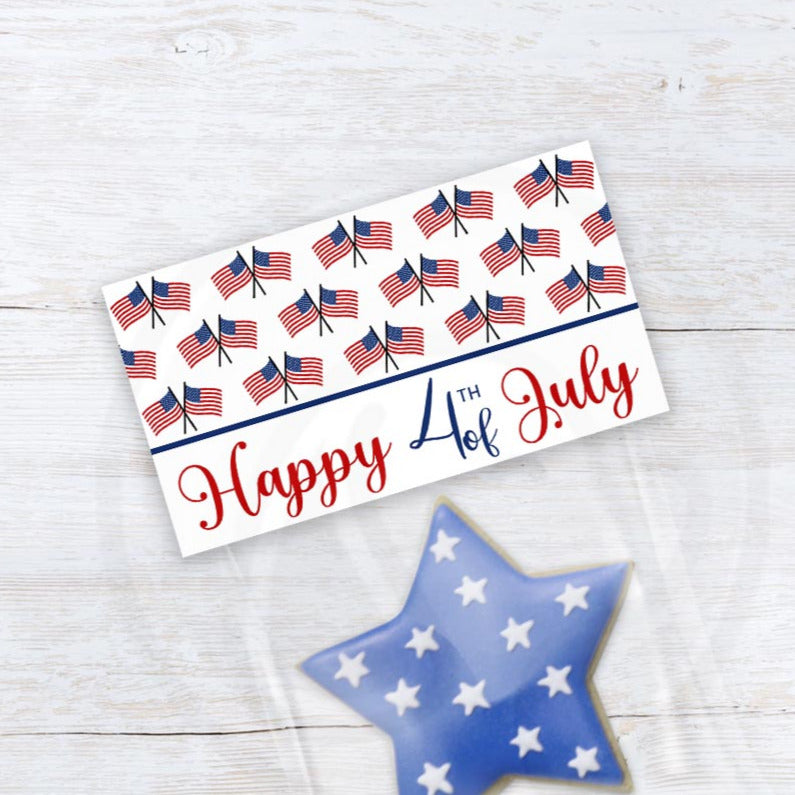 printable 4th of july treat bag toppers, American flag bag toppers download