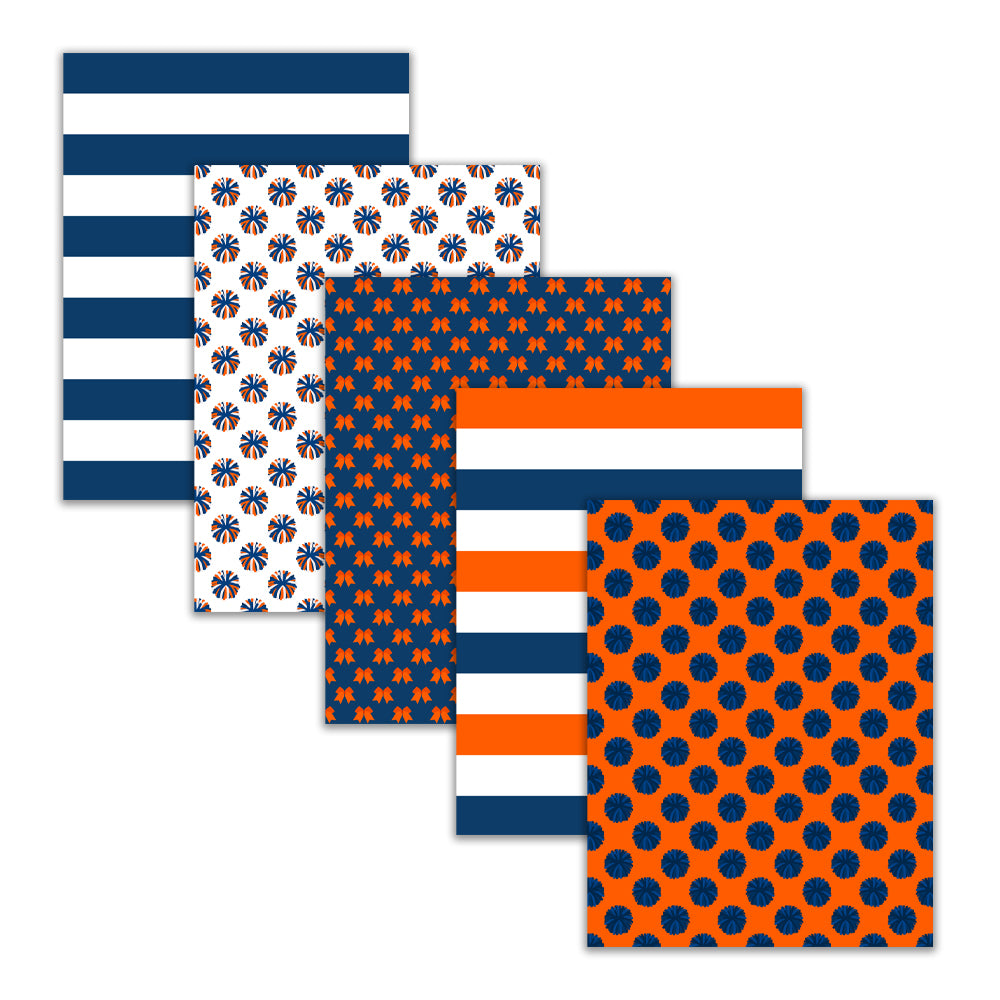 cheerleader scrapbook paper, cheer printable