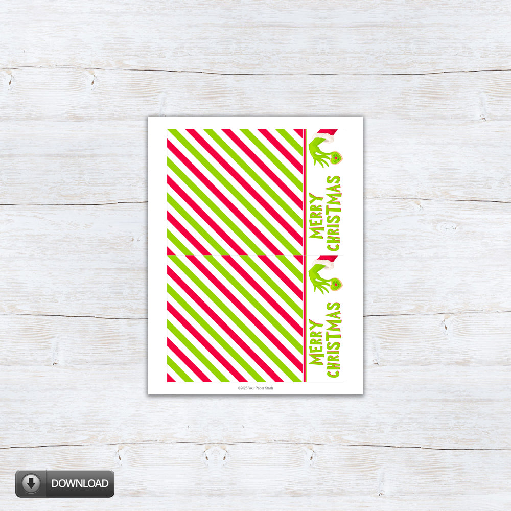 Christmas printable note cards and large cookie card backers - instant download - 2 sizes