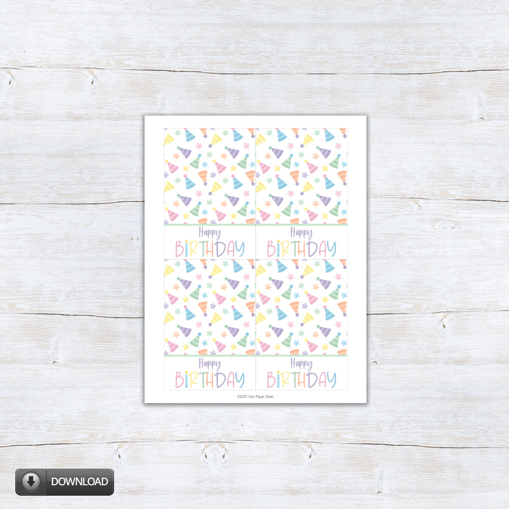 1st birthday printable mini and large cookie card backers and tags