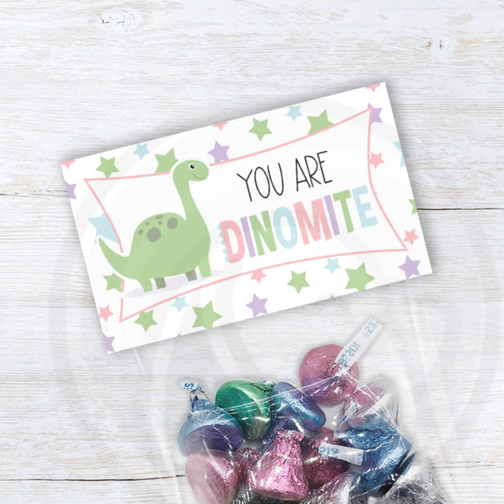 you are dinomite printable dinosaur treat bag toppers for birthday parties and valentines day