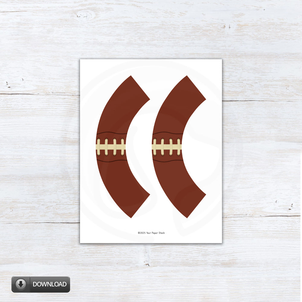homecoming sports themed birthday party cupcake wrappers