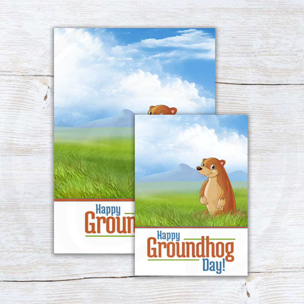groundhog day printable cookie cards mini and large