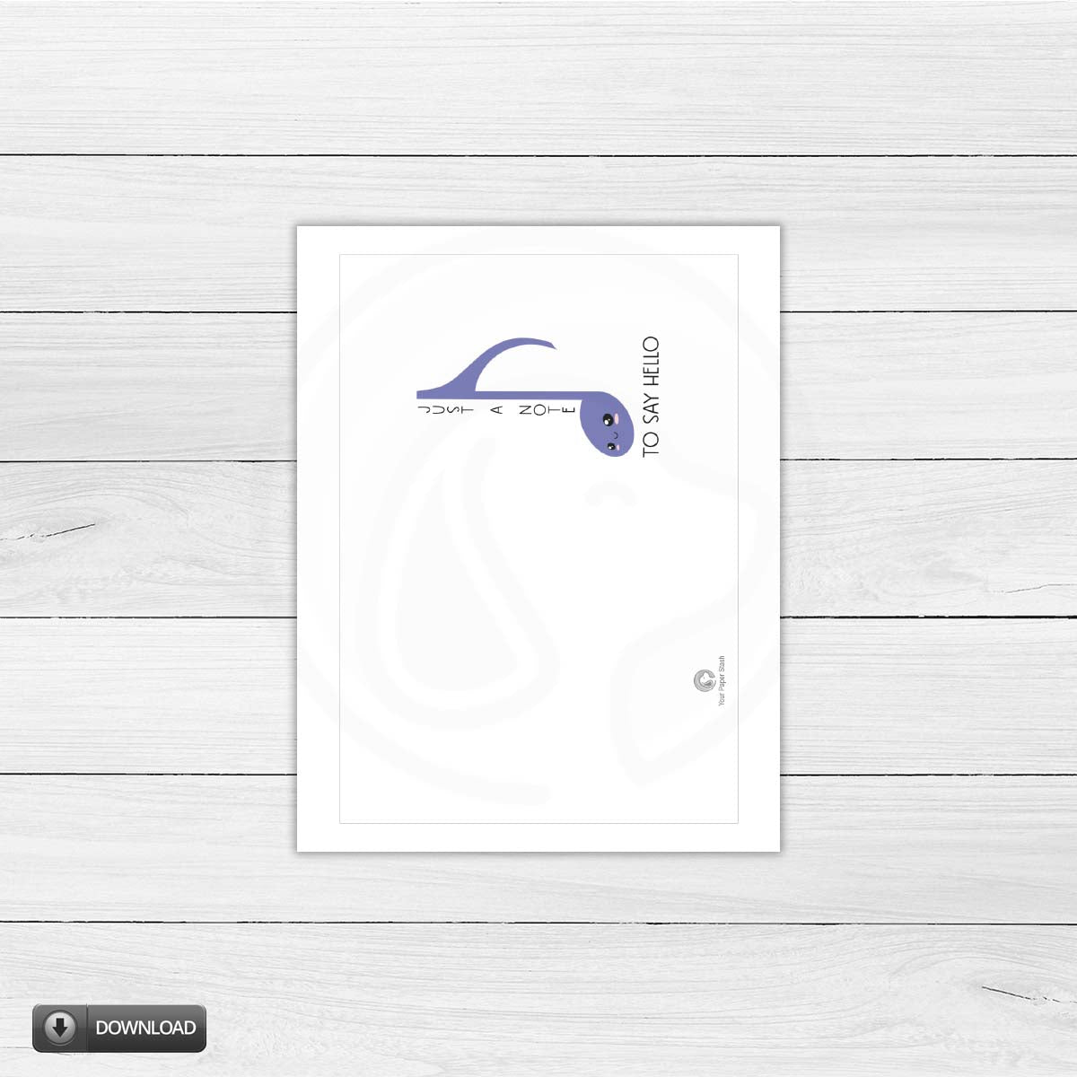 printable thinking of you card with kawaii music note