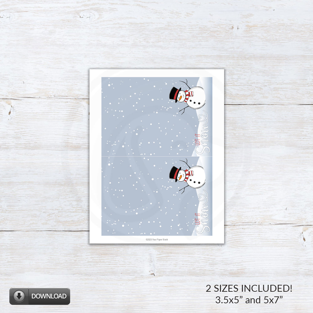 snowman cookie card backers or note cards