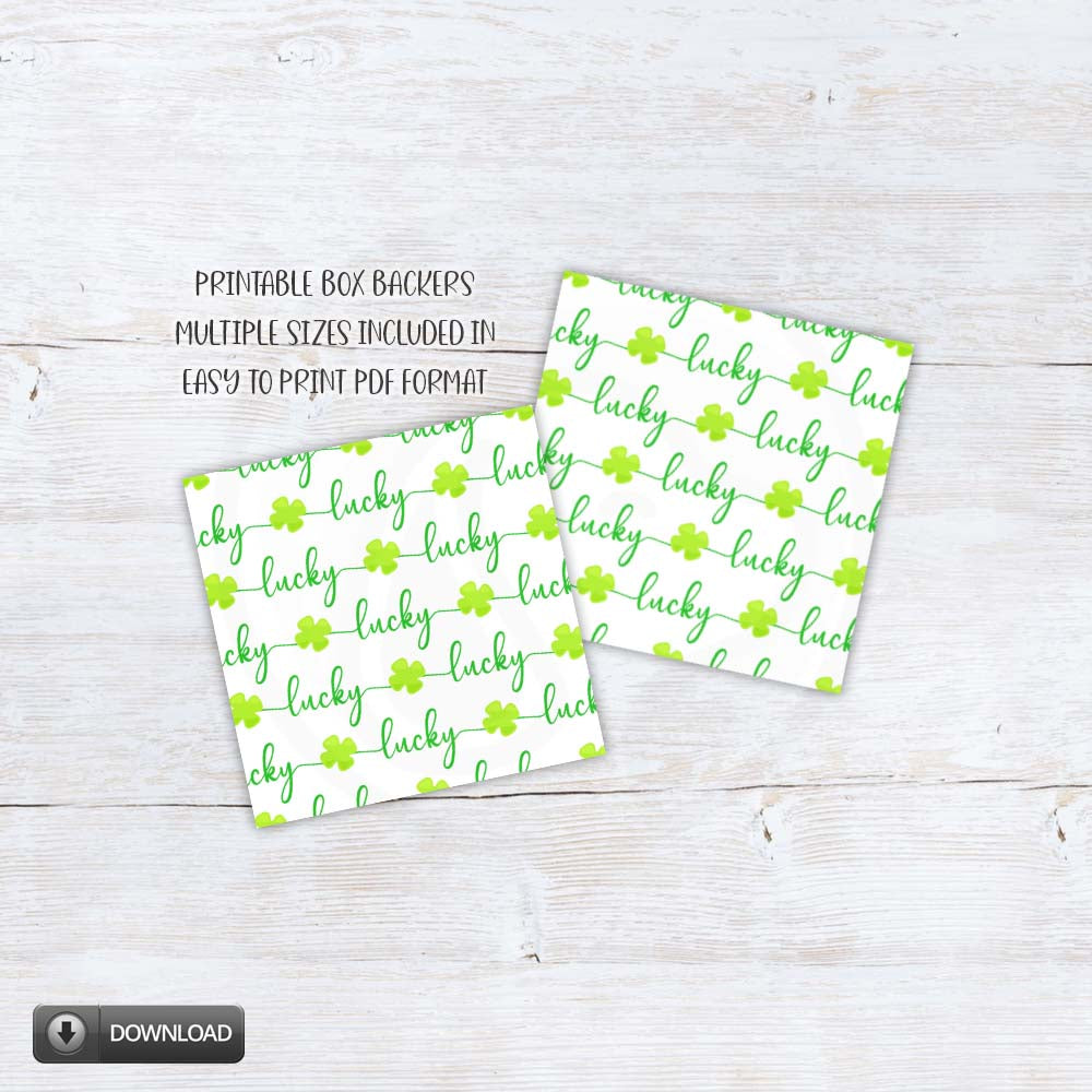 printable st patricks paddys day cookie tags cards box backers
