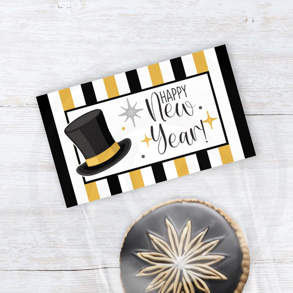 printable Happy New year treat bag toppers for New Year's Eve parties and celebrations