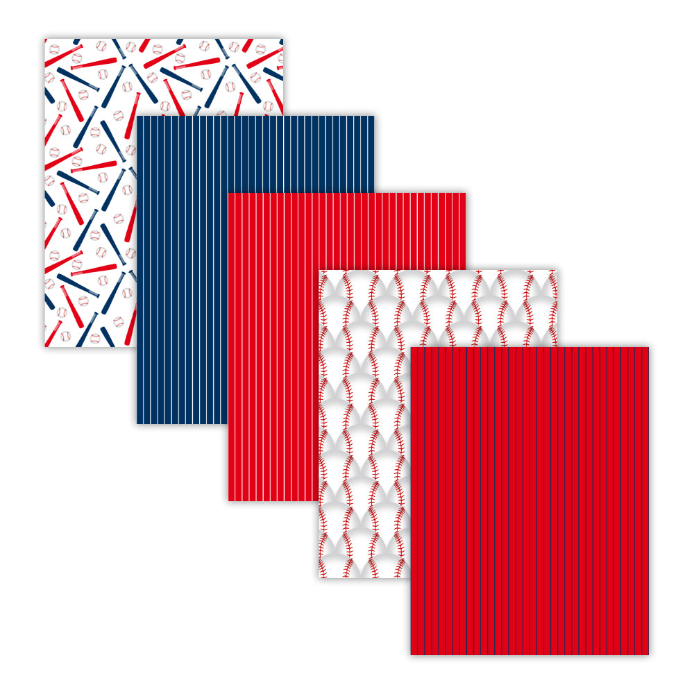 baseball scrapbooking papers 8.5x11