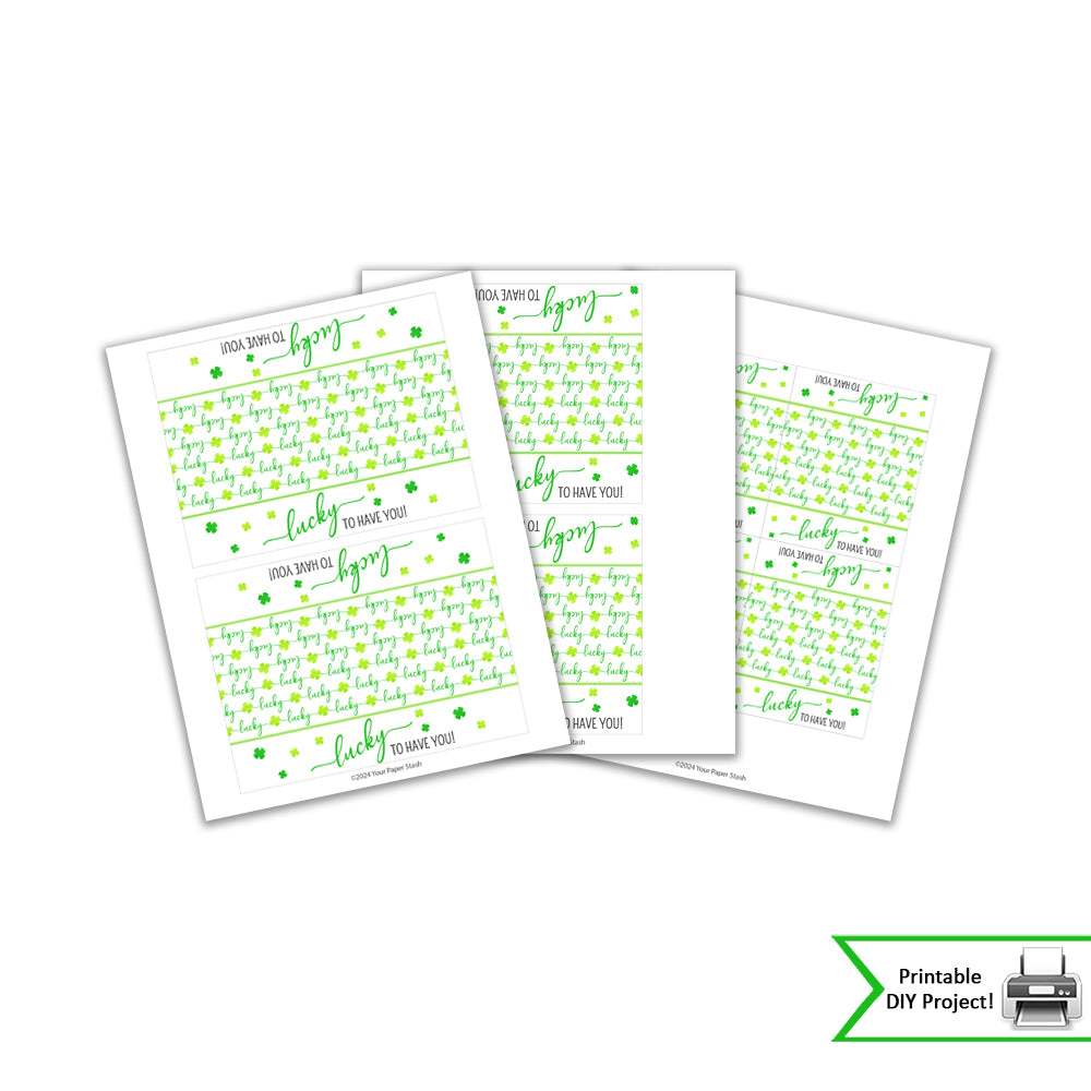 printable lucky to have you bag toppers for st. patrick's day party