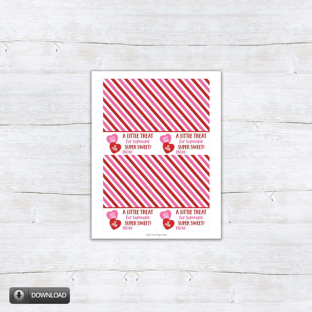 Valentine's Day Printable Cookie or Note Cards