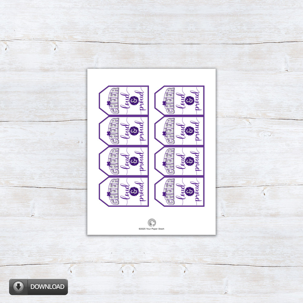 cheerleader tryout printable tags for gifts and snacks