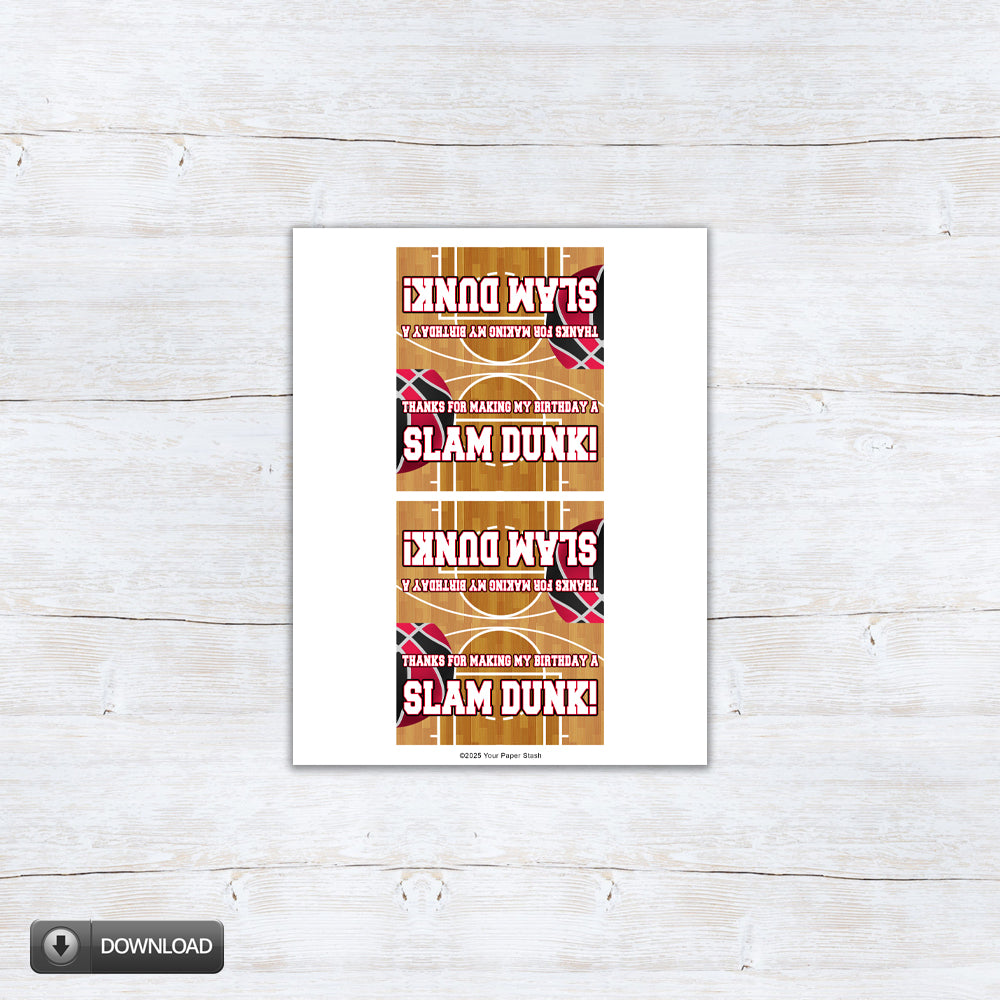 basketball treat bag toppers printable download