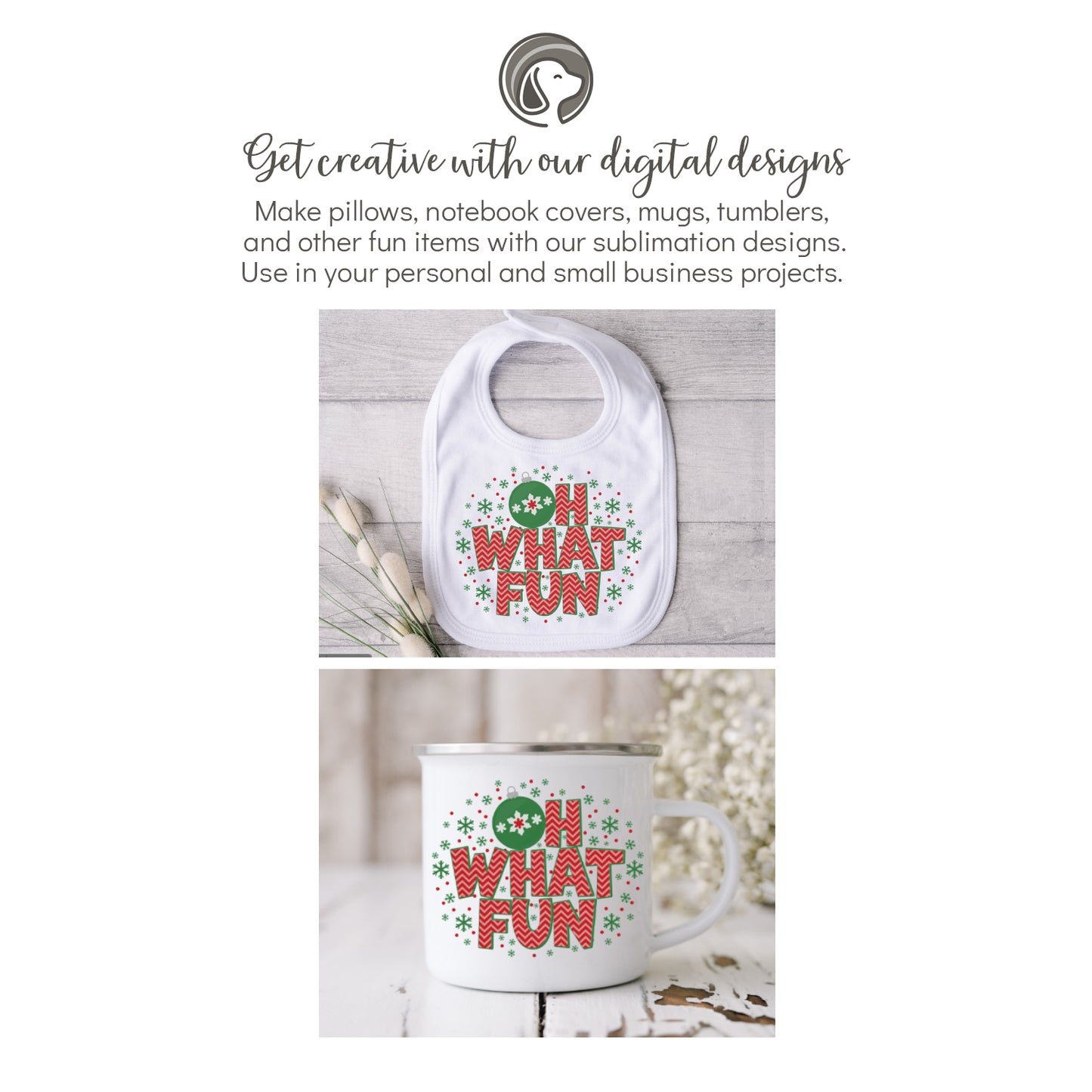 Christmas Oh What Fun Sublimation PNG Design