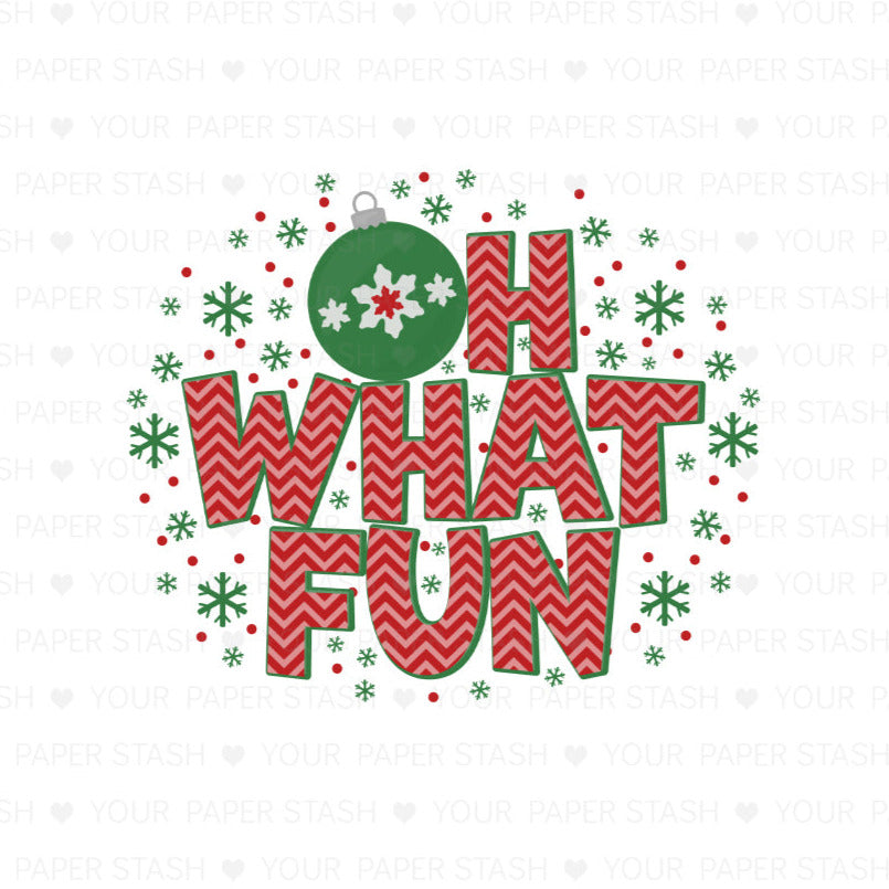 Red Green Oh What Fun Christmas Sublimation PNG Design