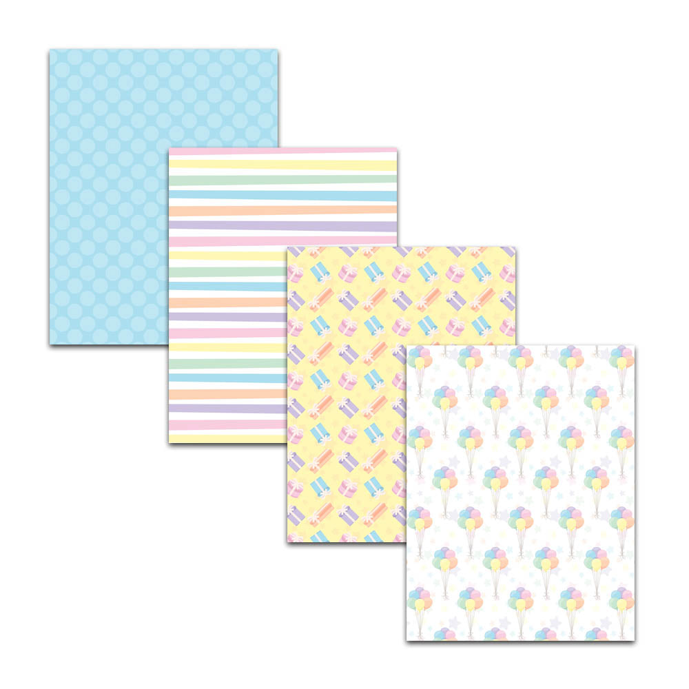 first birthday digital paper pack