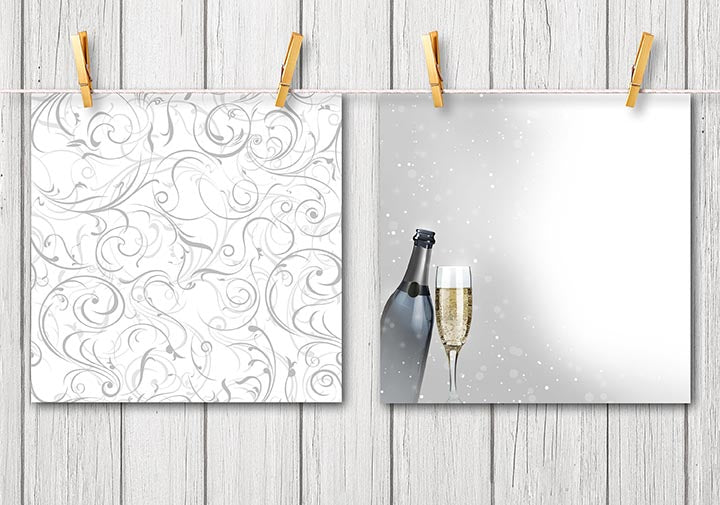 silver anniversary digital paper