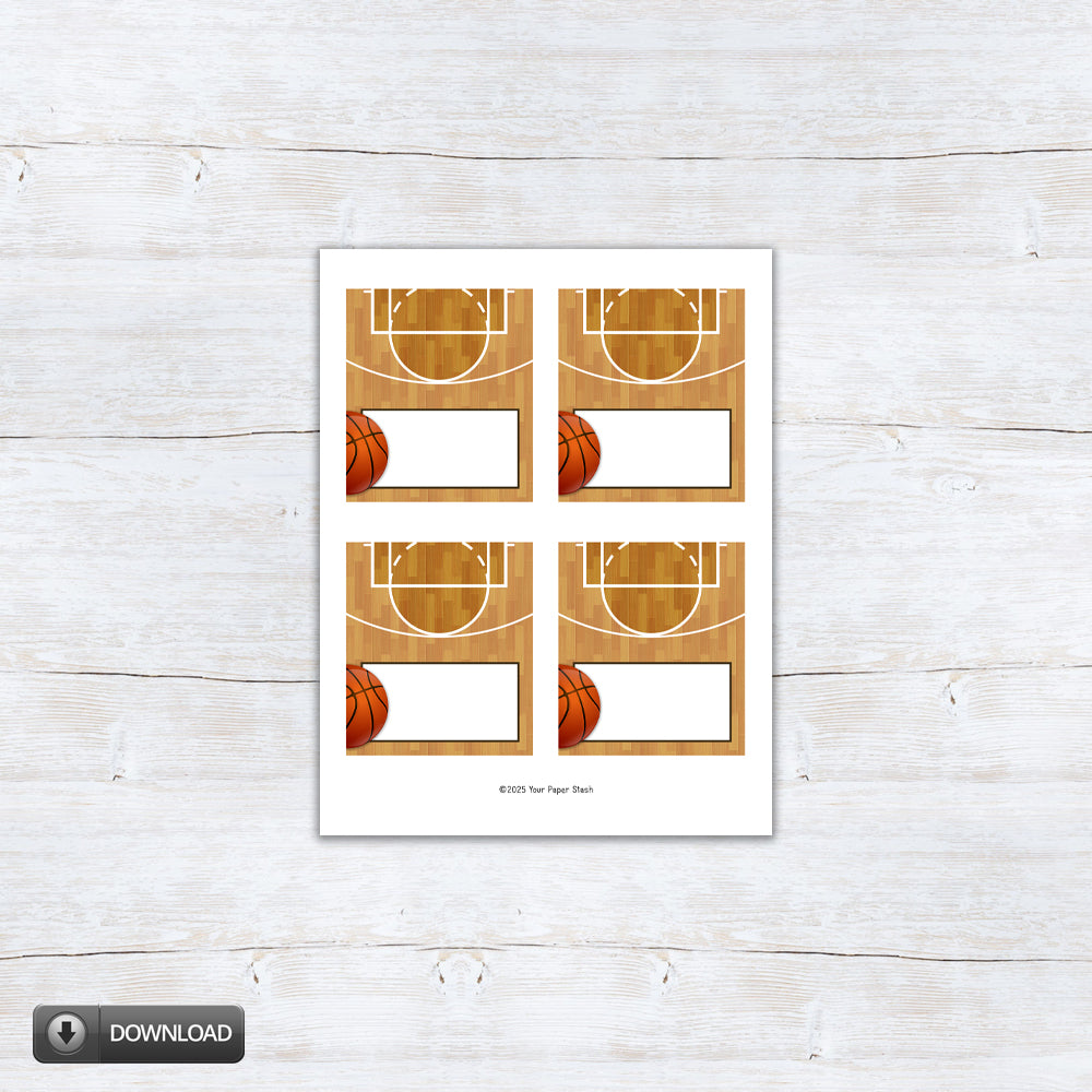 Basketball Printable Editable Place Tent Food Table Cards for Awards Dinner